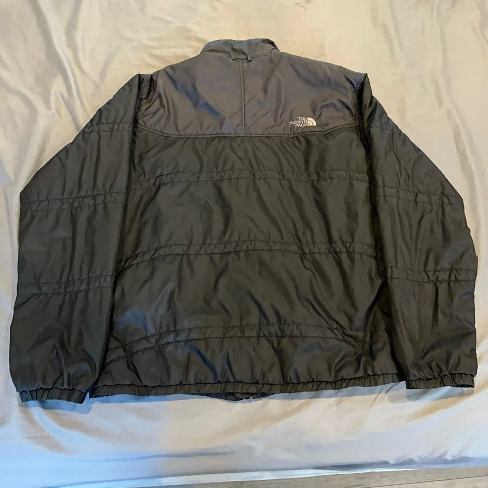 The‎ North Face Full Zip Puffer Jacket Grey Black Men's Size Large